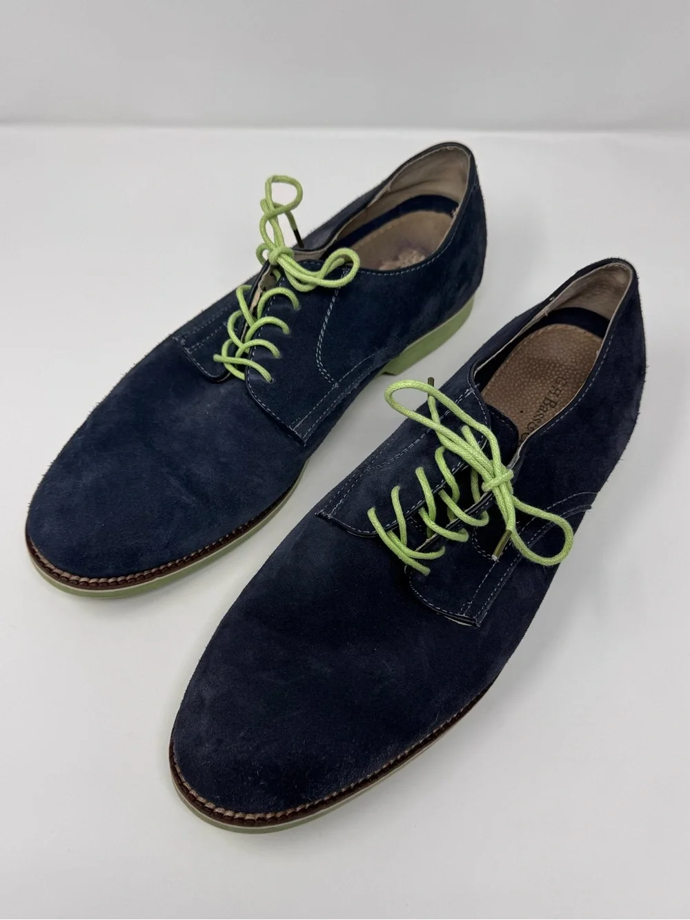 G.H Bass & Company Shoes, Buckingham, size 13, blue‎ leather, business casual